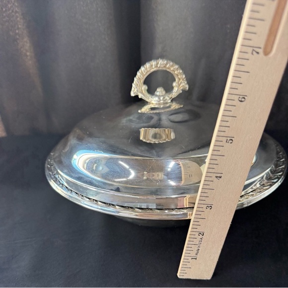 International Silver Co Covered Serving Bowl 10” Silverplate Ornate Lid - Picture 4 of 8